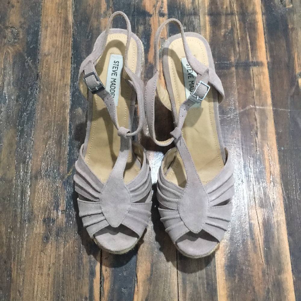 STEVE MADDEN | suede espadrille wedges - Picture 1 of 2